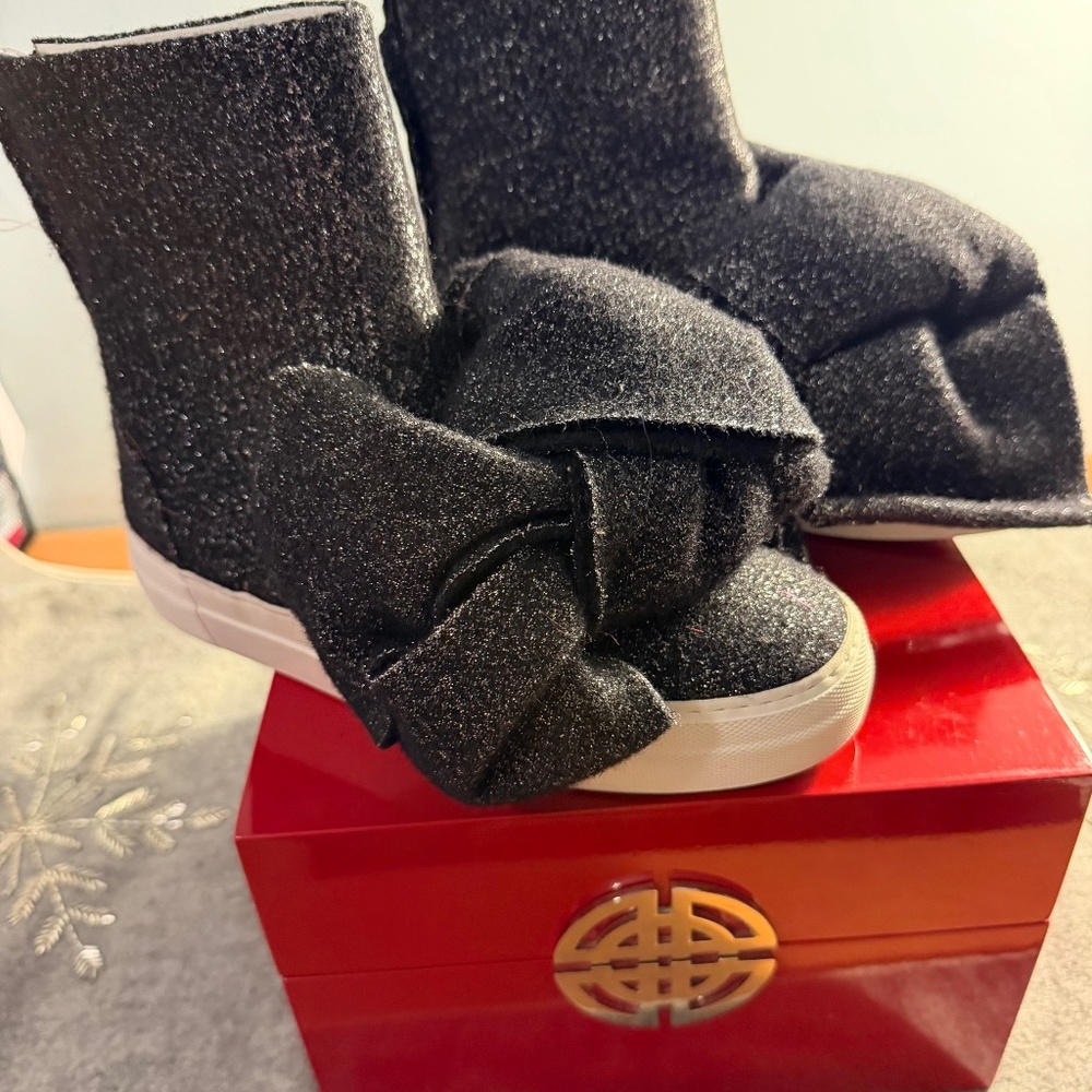 Joshua Sanders glitter bowl boots